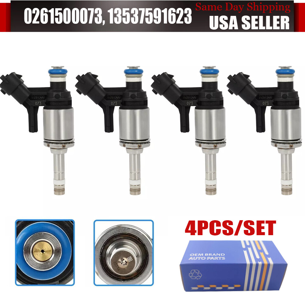 4 x Fuel Injectors fit OEM 0261500073 7591623 For R55 R56 R57 R58 Cooper S & JCW