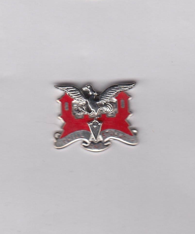 US Army 130th Engineer Battalion DUI crest c/b clutchback badge G-23