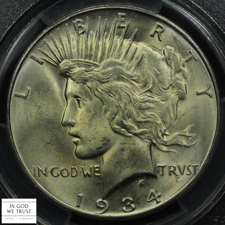 1934 D Peace Silver Dollar $1 PCGS MS 65