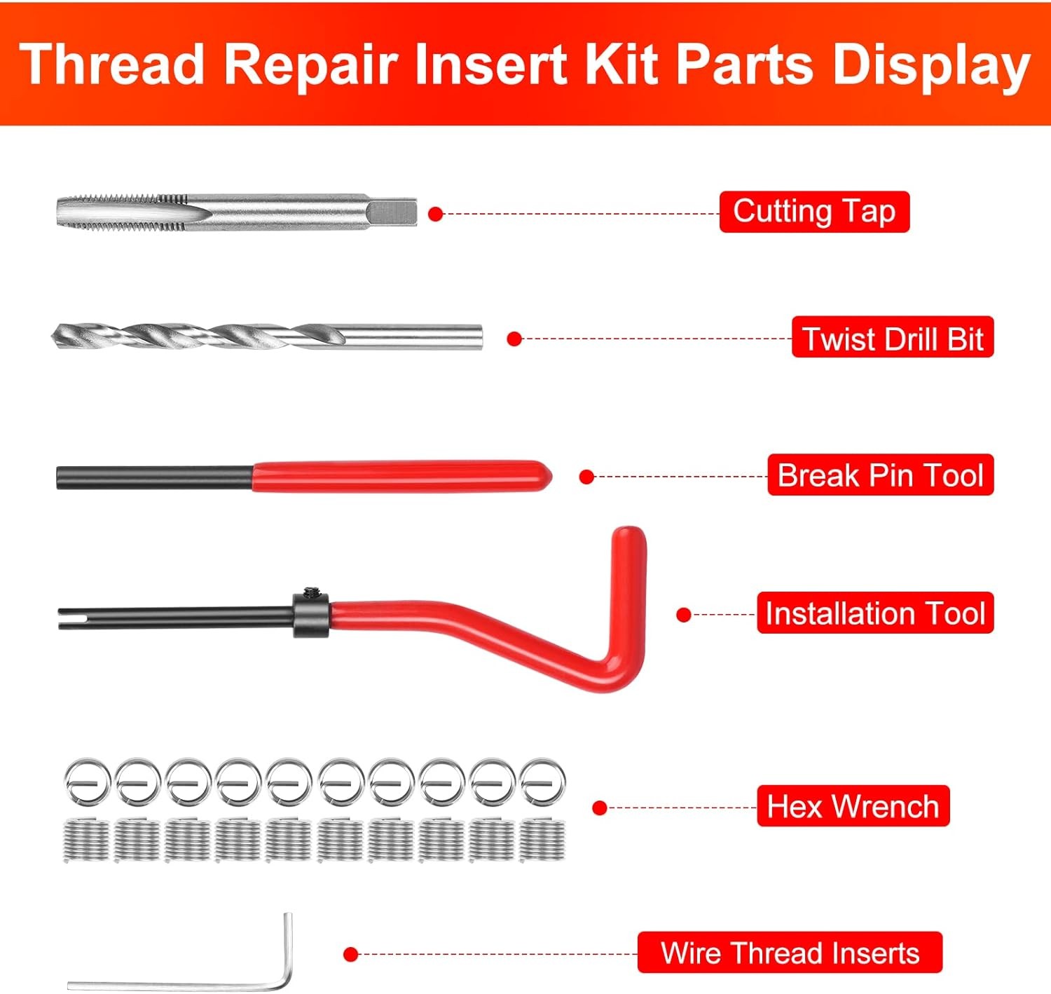 Helicoil Thread Repair Kit M6x1.0 HSS Drill Bits