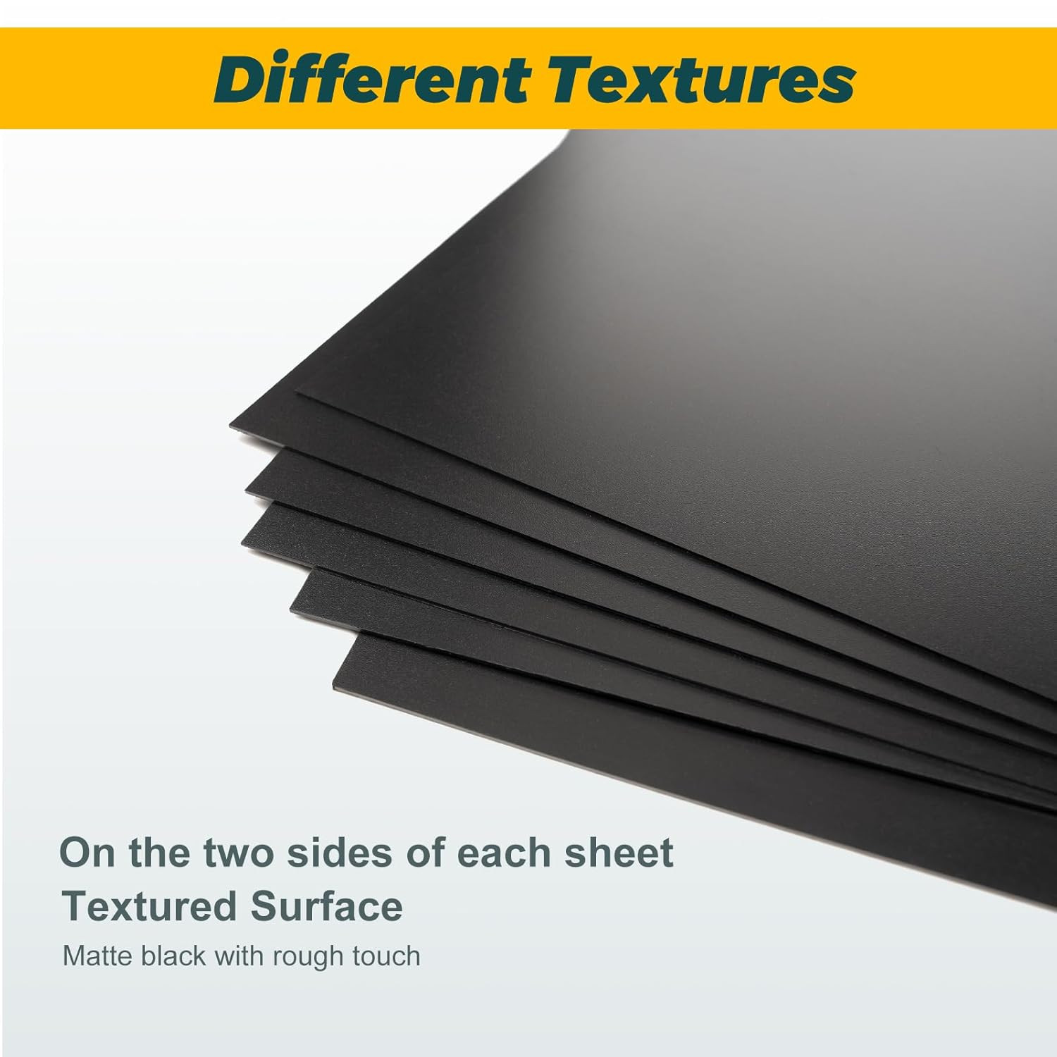 6 Pack Black Plastic Sheets 8x12 Inch 0.04in Flexible DIY Craft Panels