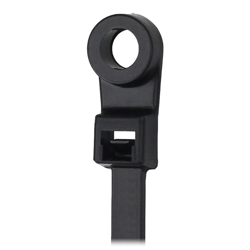 Pacer 15" Cable Tie w/Mounting Ring - Black - 50lb Tensile Str... [CTMR4S-100BK]
