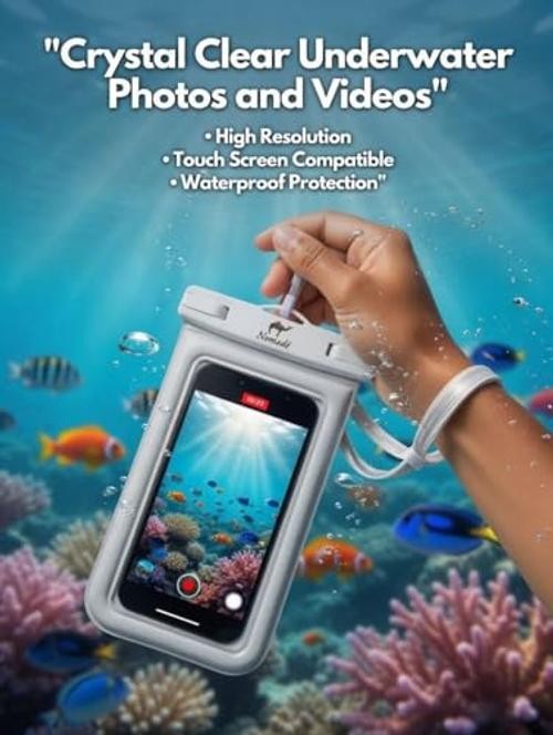 Nomade - Premium Waterproof Floatable Phone Pouch - Fully Optic White