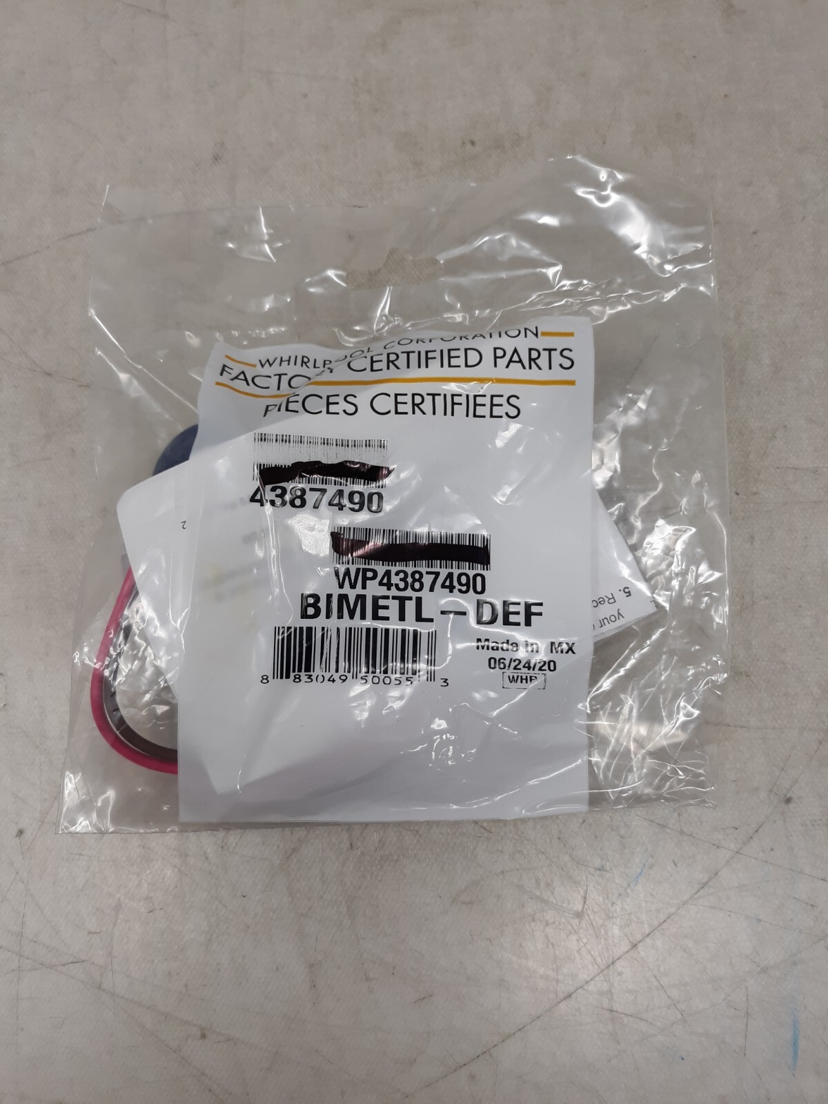 Whirlpool Kenmore Defrost Thermostat WP4387490