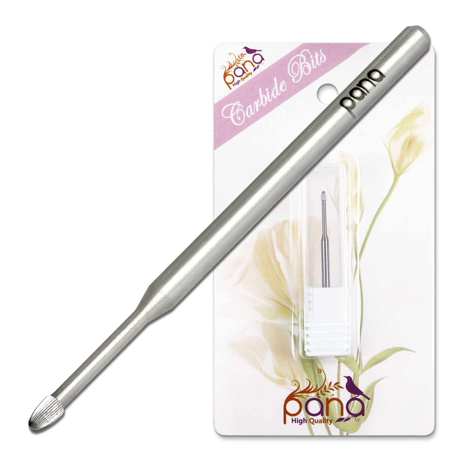 Professional Silver Cuticle Clean Safety Carbide Nail Drill Bit Fine Grit
