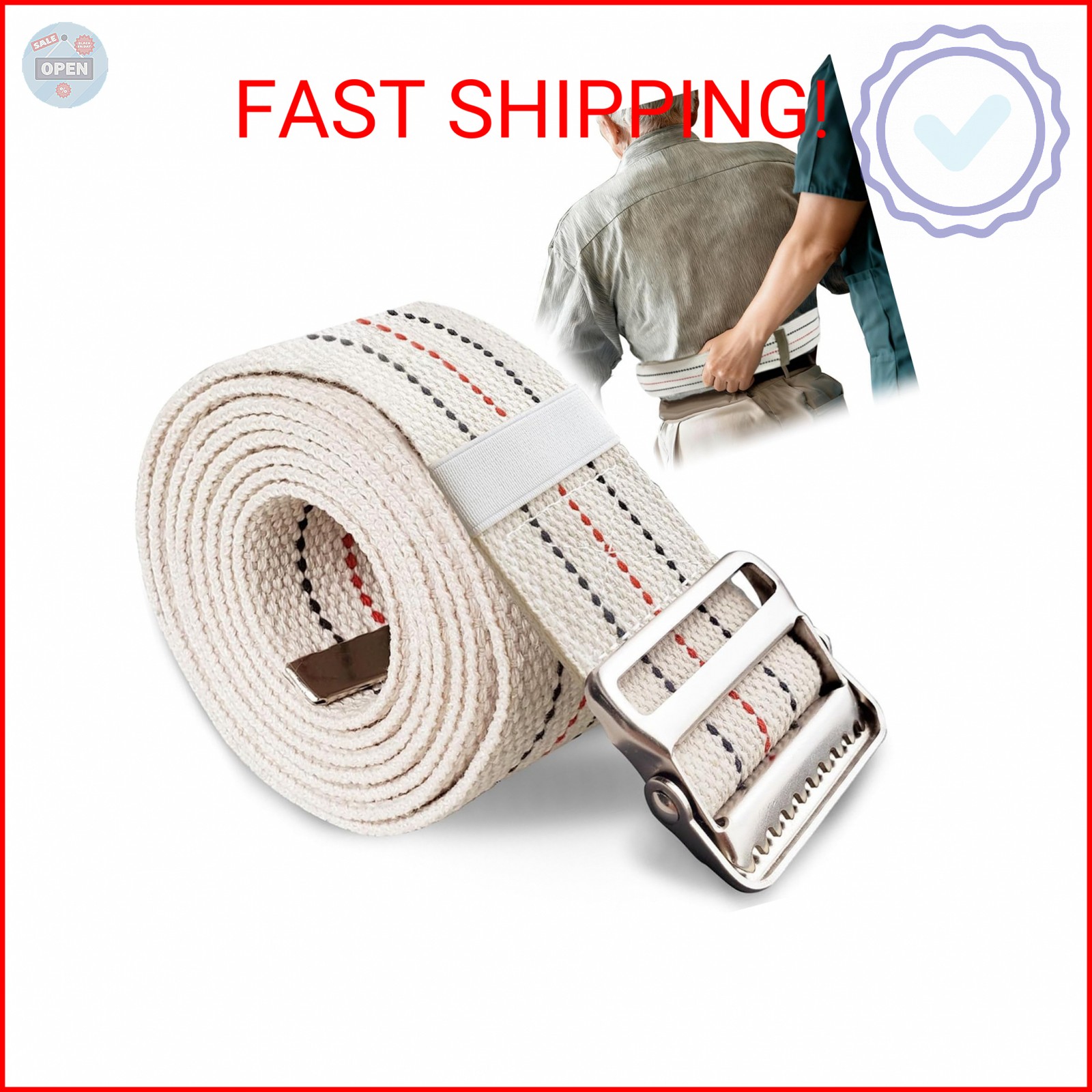 Gait Belt for Seniors 60inch - Walking Transfer Belts Gate Belts Medical for Eld