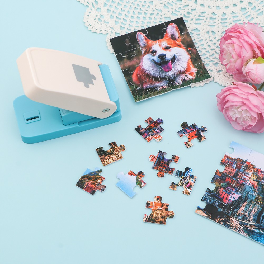 Puzzle Punch Portable Mini Puzzle Pieces Puching Machine for Scrapbooking Craft