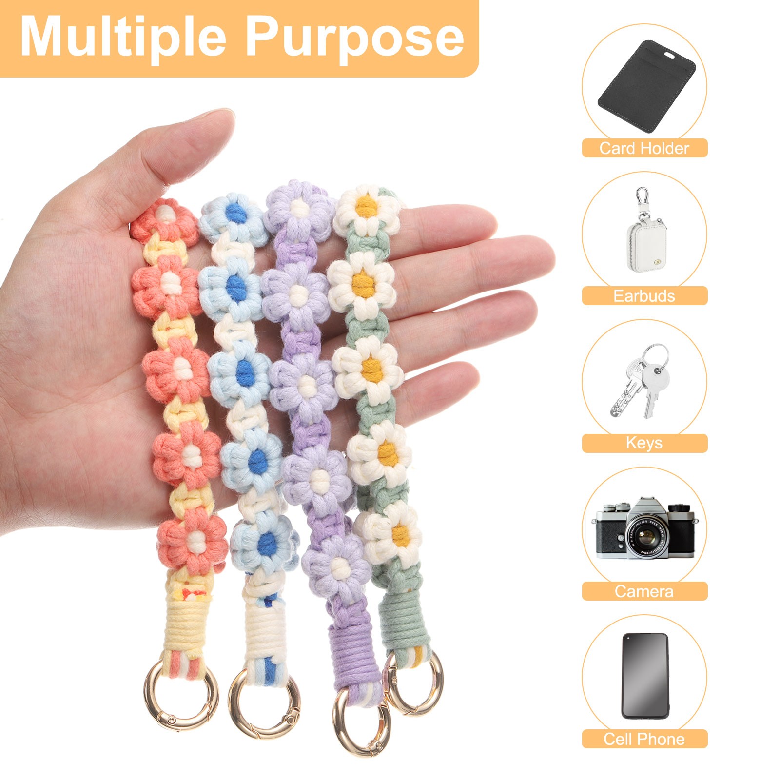 2 Pcs Cute Phone Wrist Strap with Tether Tabs, Black