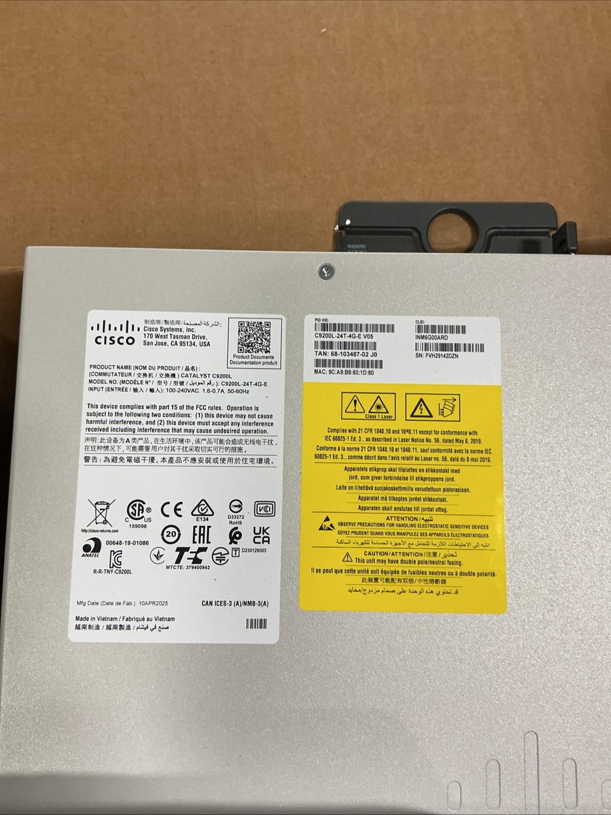 Cisco Switch C9200L-24T-4G-E