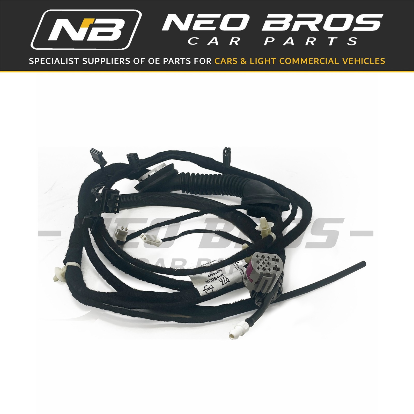 OE Tailgate Wiring Harness, Vauxhall Corsa E 5 door Hatch 15- 39159032