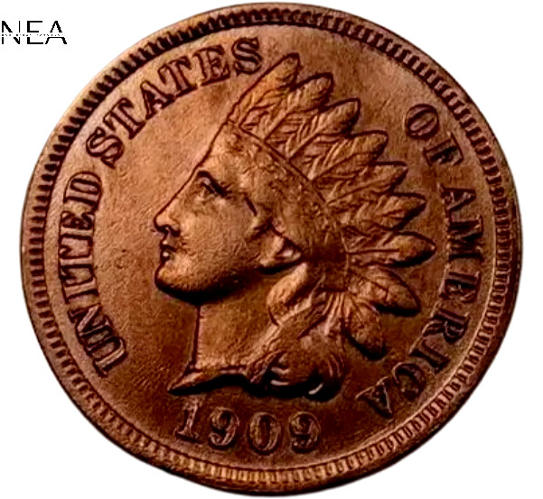 1909 Indian Head Penny Cent ~ Borderline Uncirculated (red) *AU++*