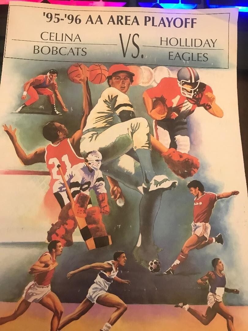 Celina Bobcats vs. Holliday Eagle '95 Area Playoff TX H.S. Football Game Program