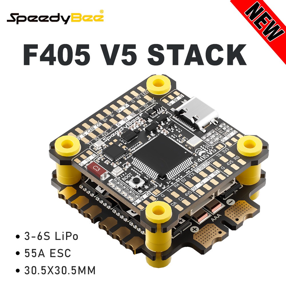 SpeedyBee F405 V5 Stack F405 FC 55A ESC Gyro 3-6S For RC FPV Racing Drone