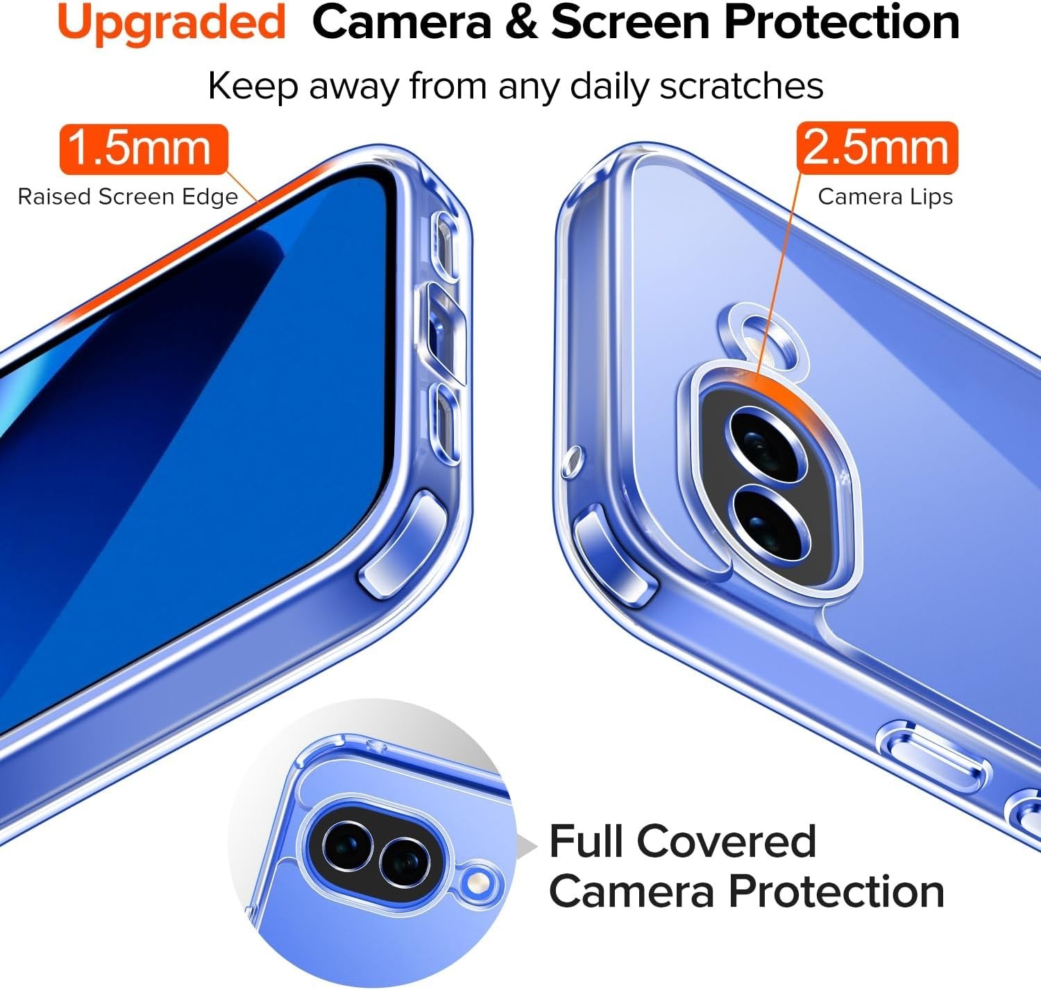 Case + 2X Tempered Glass For Google Pixel 10A Screen Protector Full Screen Case Clear 9H