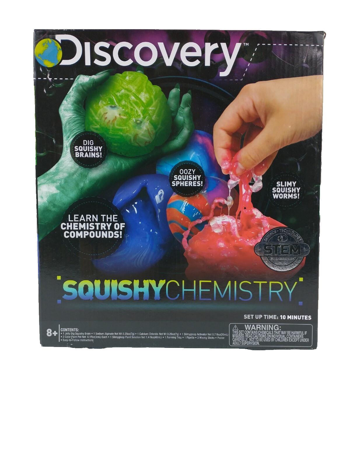 Discovery Kids STEM Squishy Chemistry Compounds Kit Ages 8+ New Unused