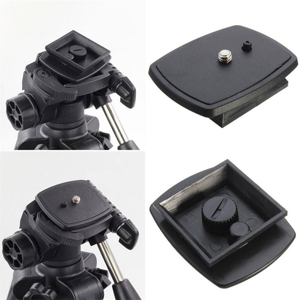 New Tripod Quick Release Plate Screw Adapter Mount Black Camera For Digital US