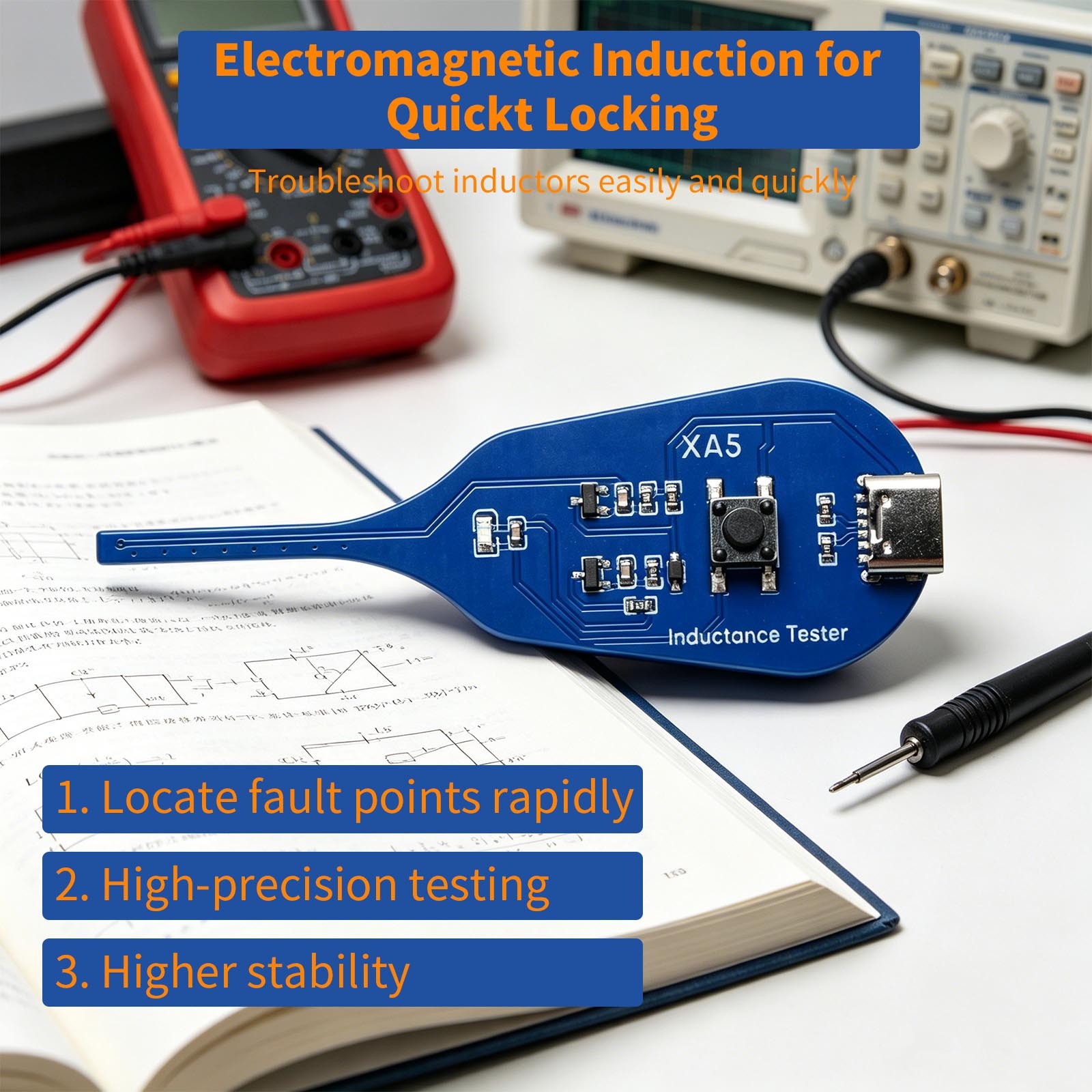 XA5 Circuit Coil Tester Inductance Detection Tool for Phone Technicians Workshop