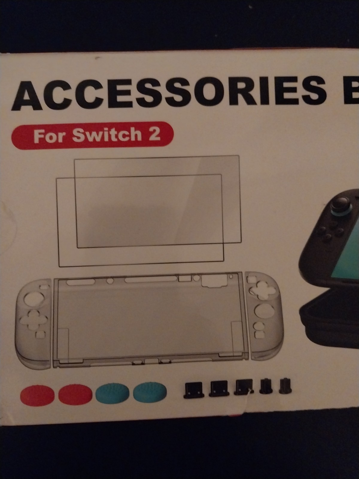 Switch 2 Bundle: Carrying Case, Console Cover, Protectors, Thumb Grips