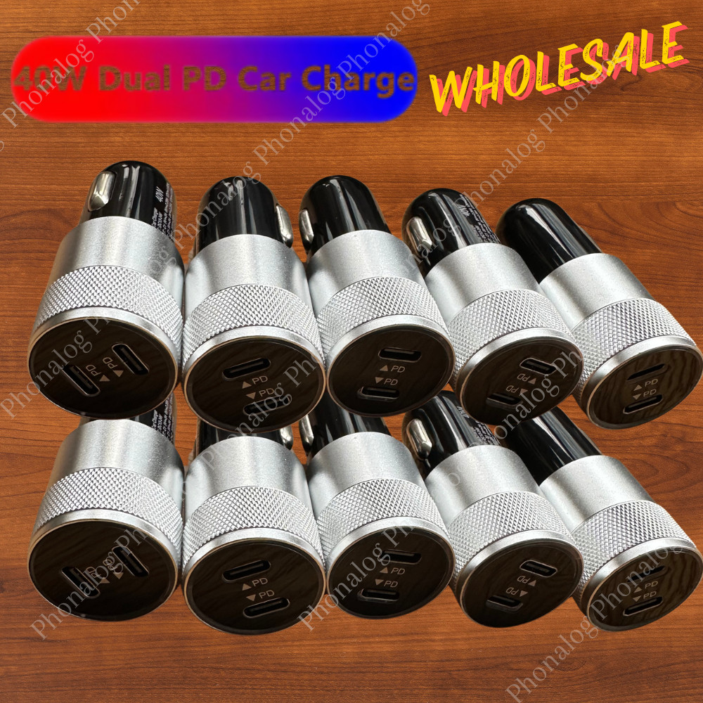 Bulk Lot 40W Dual USB-C Fast Car Charger Type-C Charger For iPhone iPad/Samsung