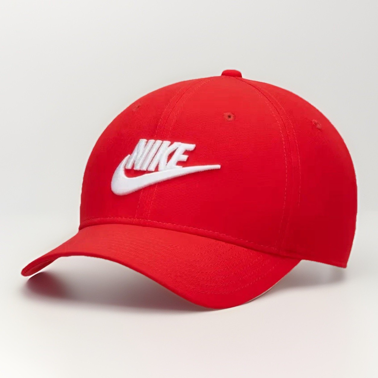NIKE Rise Structured Swoosh Flex Futura Cap Hat Red/White M/L FB5377-657 NEW