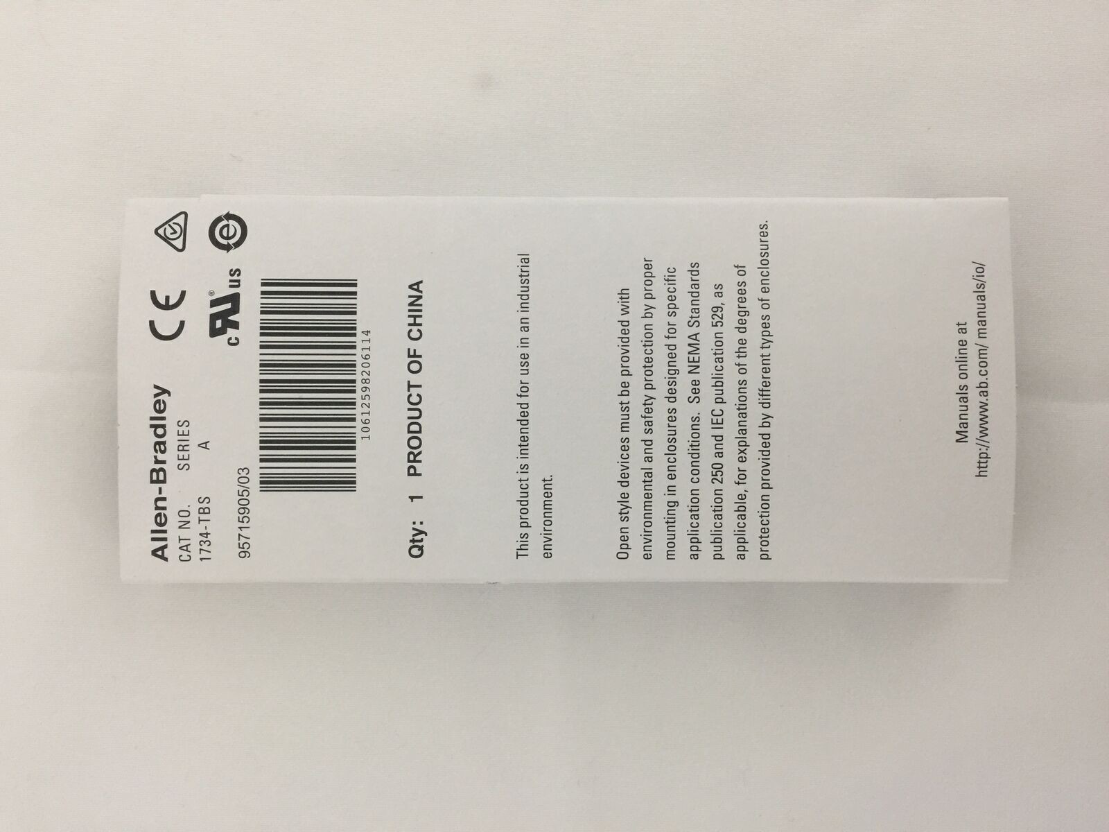 NEW AB 1734-TBS POINT I/O Module Terminal Base 1734TBS US
