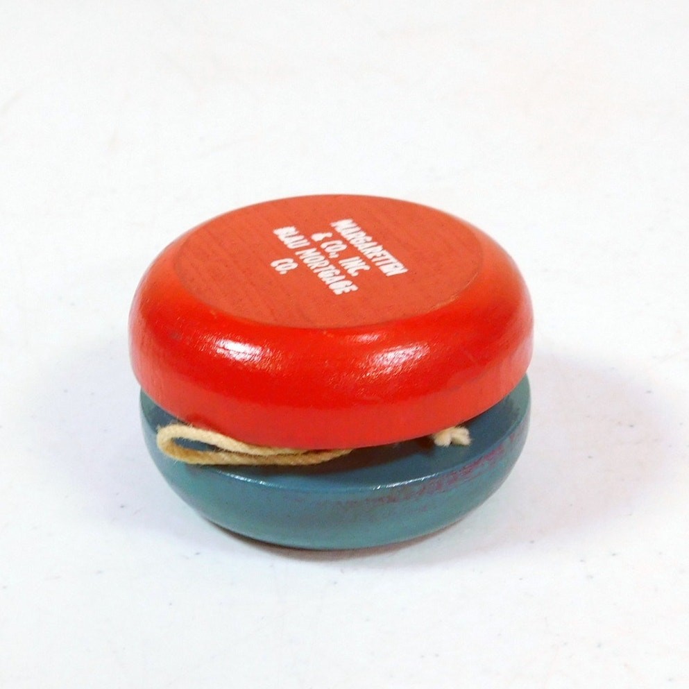 Vintage Whirl King Wooden Yo Yo Toy 2 Inch Diameter Margaretten Blau Mortgage Co