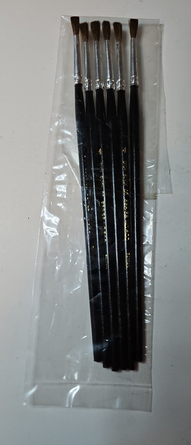 6x VTG Dick Blick Master Stroke Professional Artist Paint Brushes NOS 4 #600