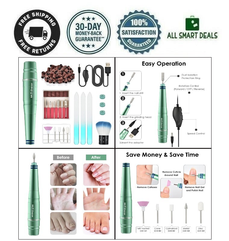 Maquina KIt Set Taladro Para Uñas Acrilicas Manicure Y Pedicure Profesional
