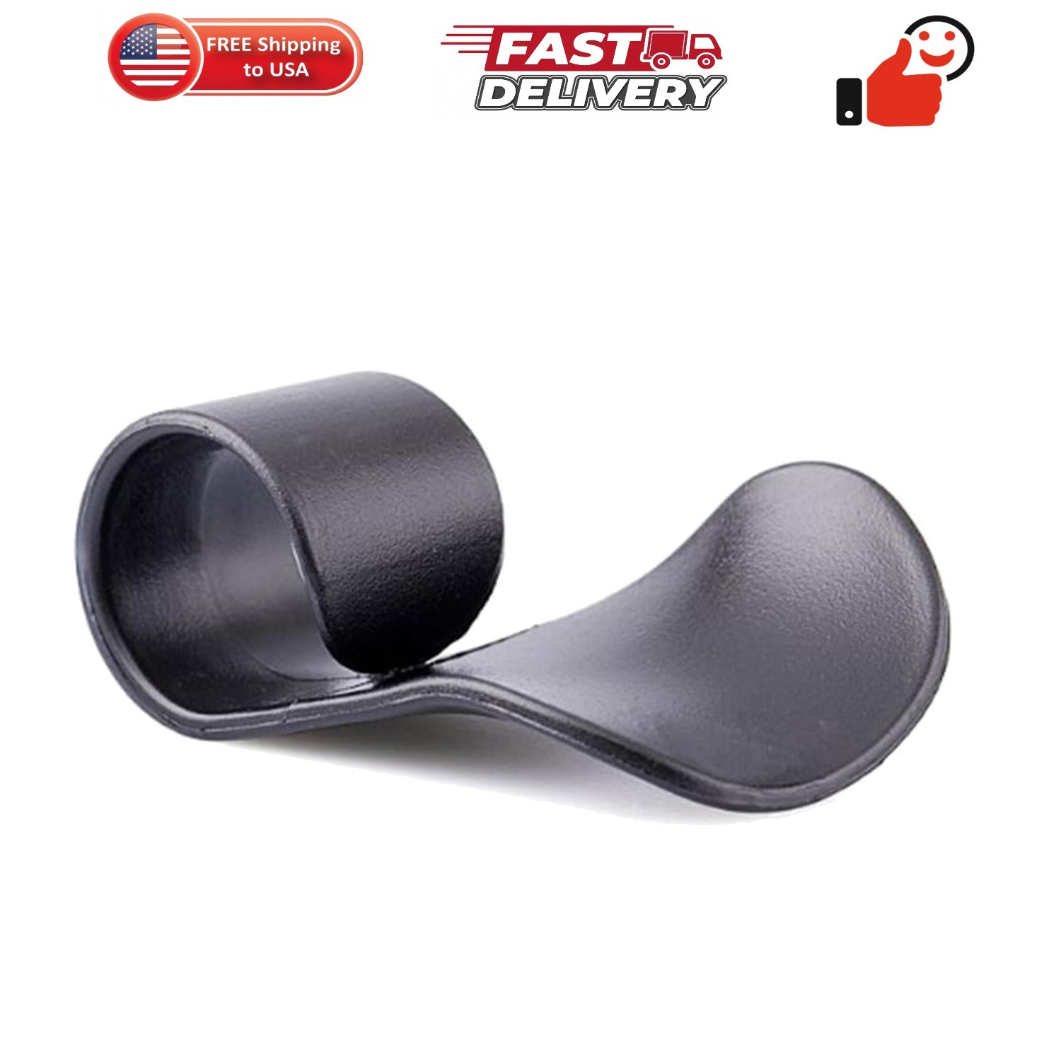 Black Throttle Mounted Motorcycle Cruise Assist Hand Rest Control Grips Handl...