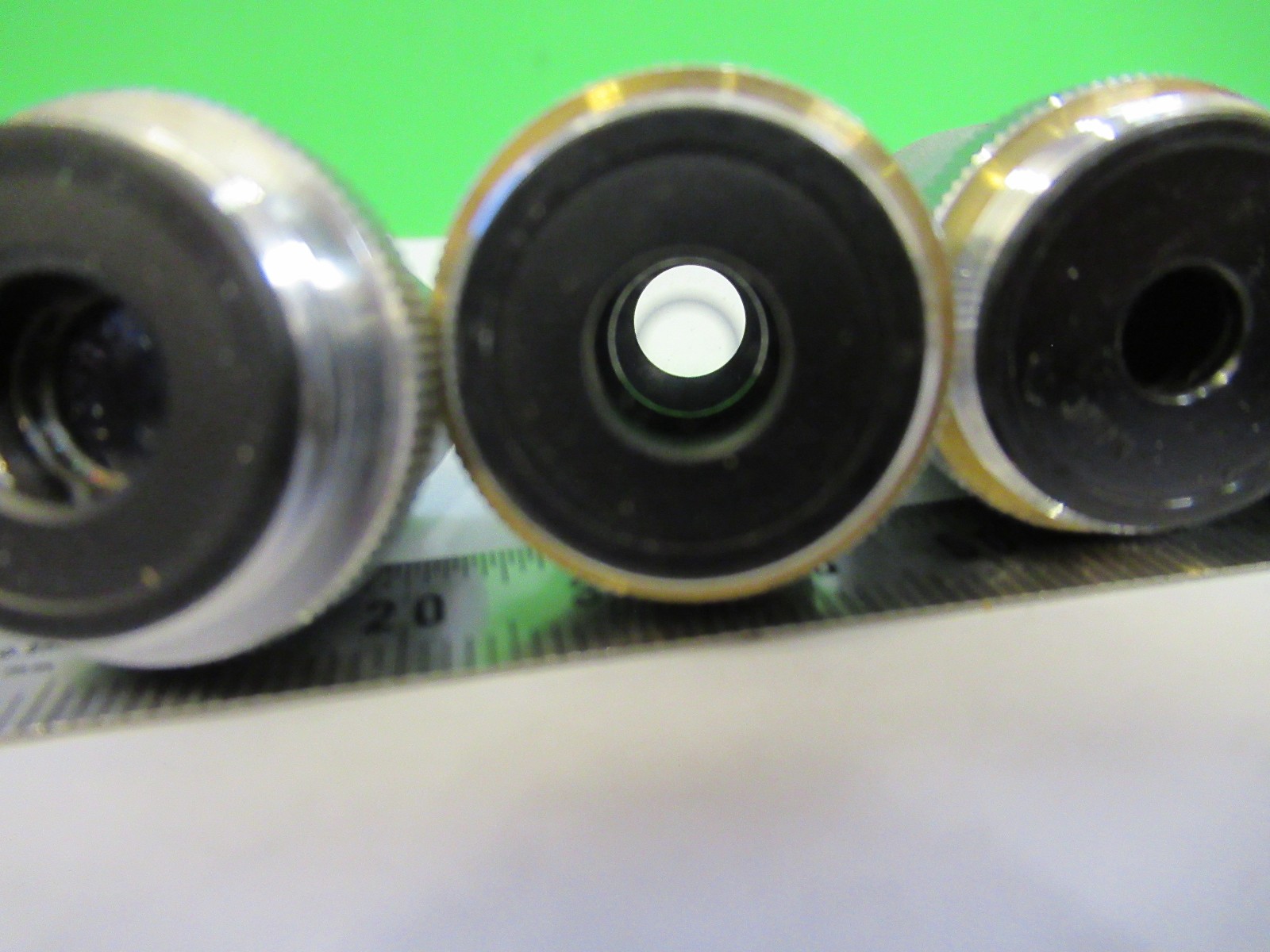 UNITRON JAPAN LOT OBJECTIVES 4 PIECES MICROSCOPE PART AS PICTURED U8-A-35