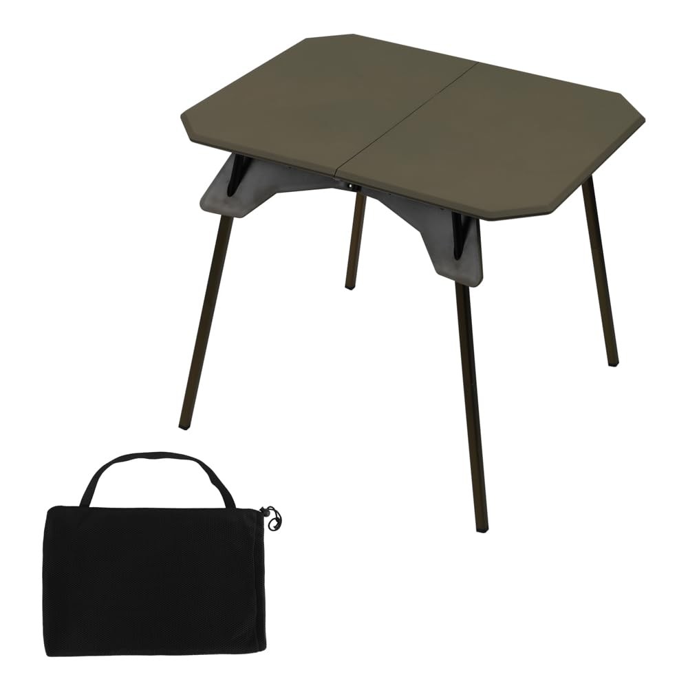 Folding Camping Table,Outdoor Small Portable Aluminum Camp Table with Backpac...