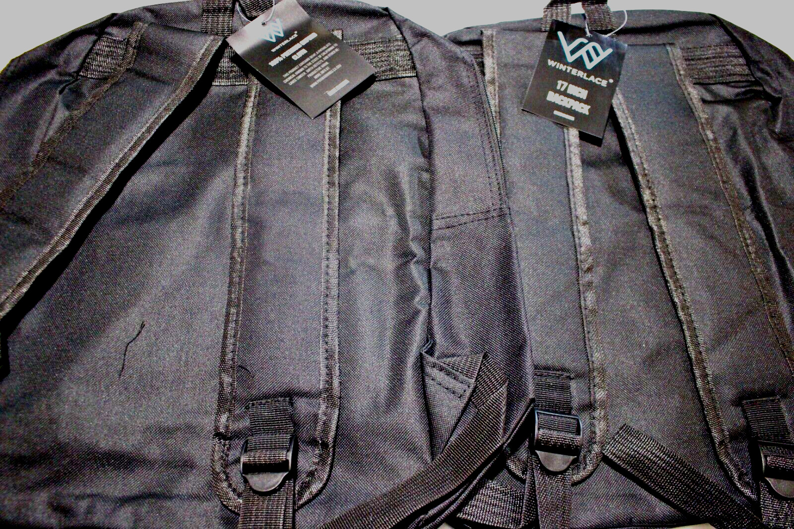 2-PACK WINTERLACE 17 INCH LIGHTWEIGHT BACKPACK BLACK