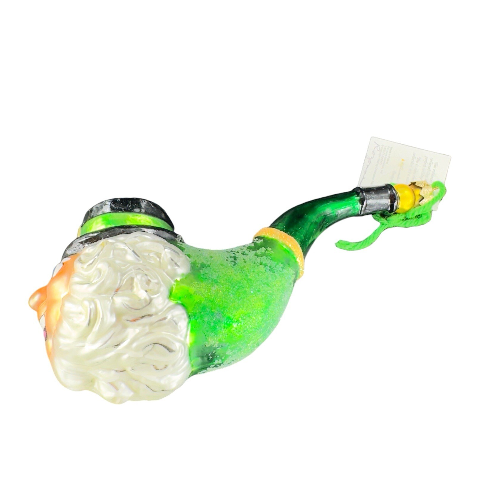 Christopher Radko Lucky Pipe Ornament Leprechaun Irish St Patricks W Sticker