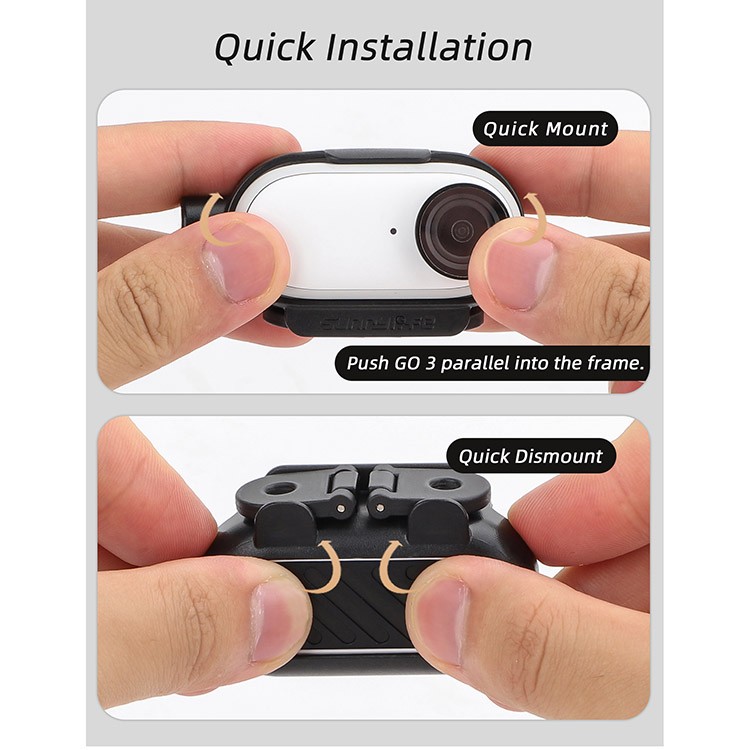 Mount Adapter Support Horizontal and Vertical Shooting Accessory for Insta GO 3