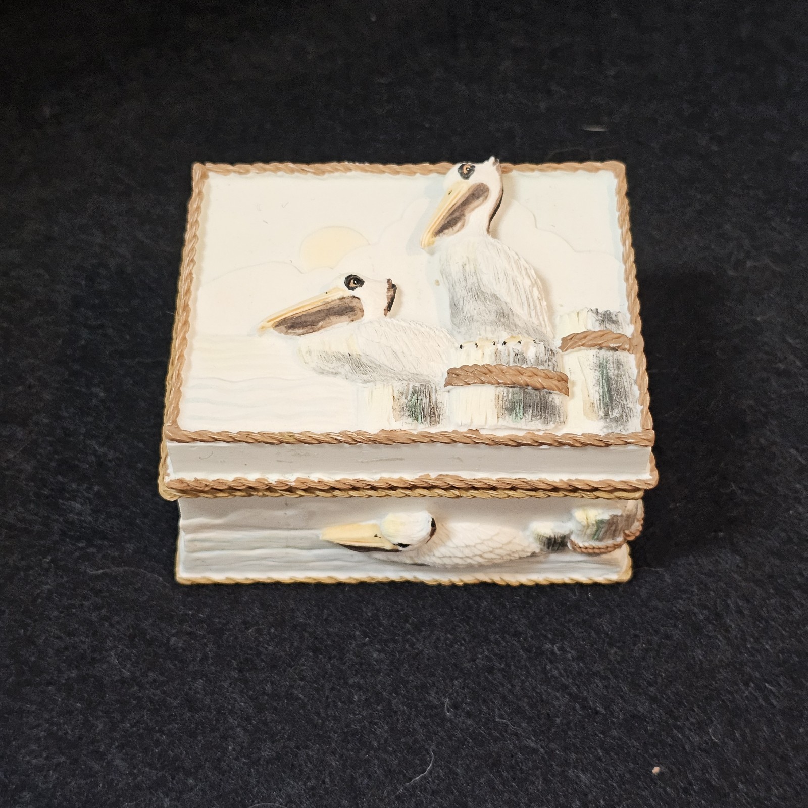 Trinket Box Pelicans Stone