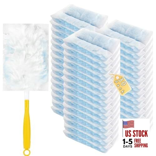 30 Pack Duster Refills Compatible with Swiffer Duster, Heavy Duty Blue 30 Pack
