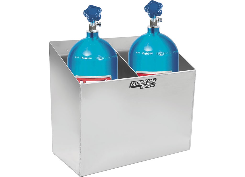Extreme Max 5001.6587 Wall-Mount Aluminum 7" Nitrous Bottle Holder - Silver