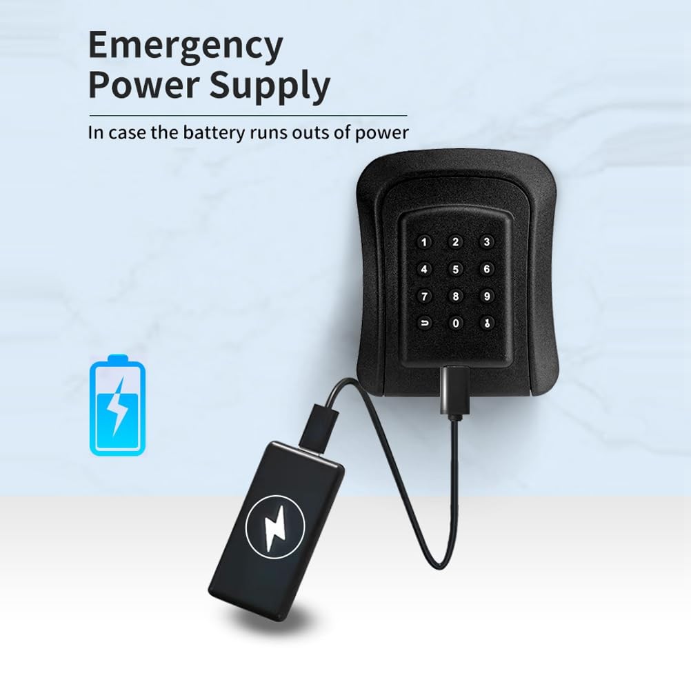 UCB Smart Key Lock Box, Bluetooth with APP Control, Lock Box For keys With Co...