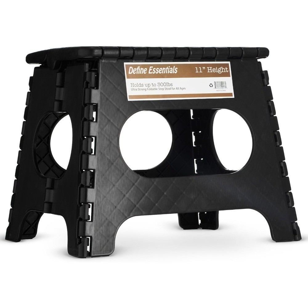 Folding Step Stool - 11" Hight - The Lightweight Step Stool is Sturdy Enough to