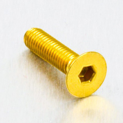 PRO-BOLT Countersunk Aluminium Screw M5 x (0.8mm) x 20mm Oro LCS520G
