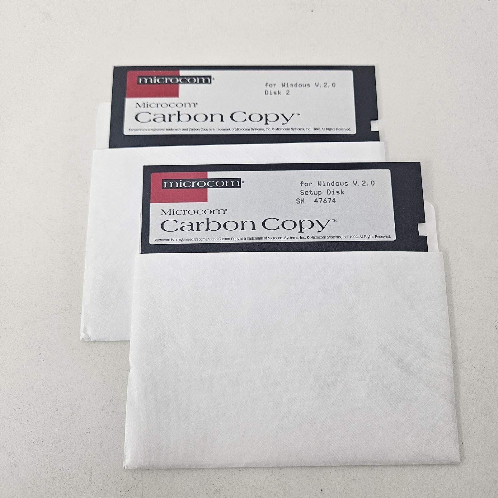Microcom Carbon Copy V. 2.0 for Windows 5.25" Floppy Disk Software Vintage
