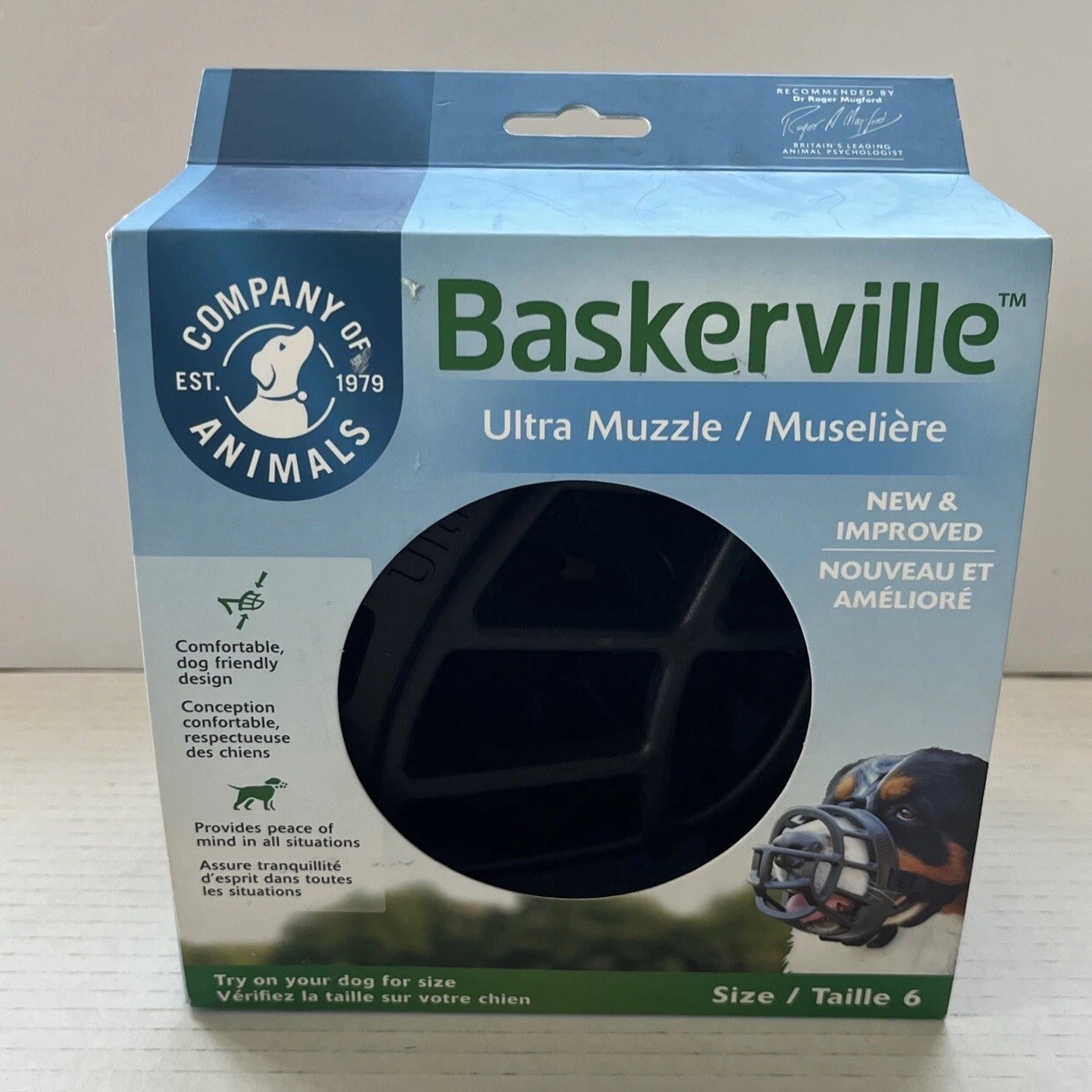 Baskerville Dog Ultra Muzzle Size 6 XXL Training Mastiff Great Dane Dogs New