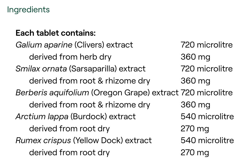 MediHerb Clivers Complex 60 Tablets