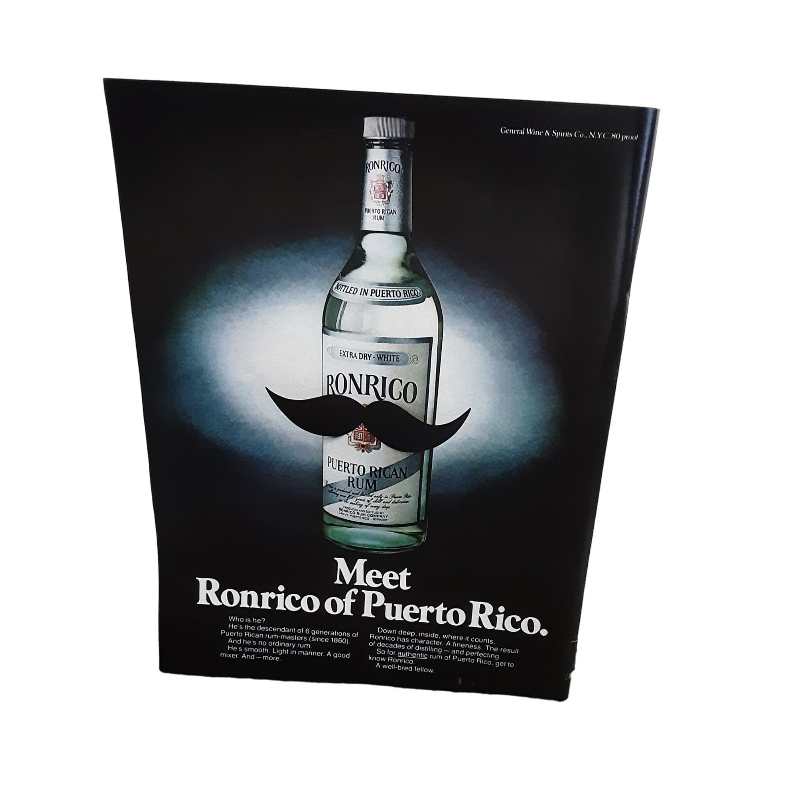 1978 Ron Rico Puerto Rico Rum Vintage Print Ad 70s Original