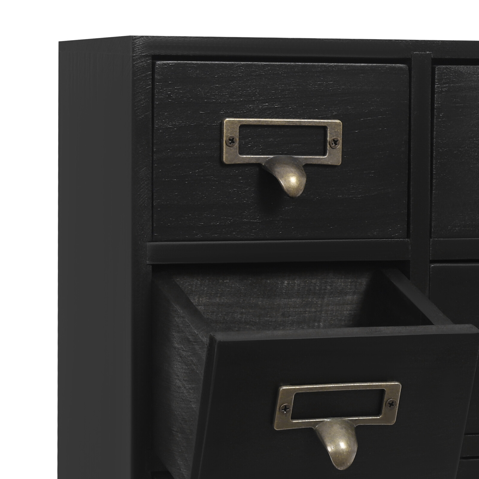 4 PCS 16-Drawer Black Cabinets Rectangle Storage Cabinet 64-Drawer Storage Box