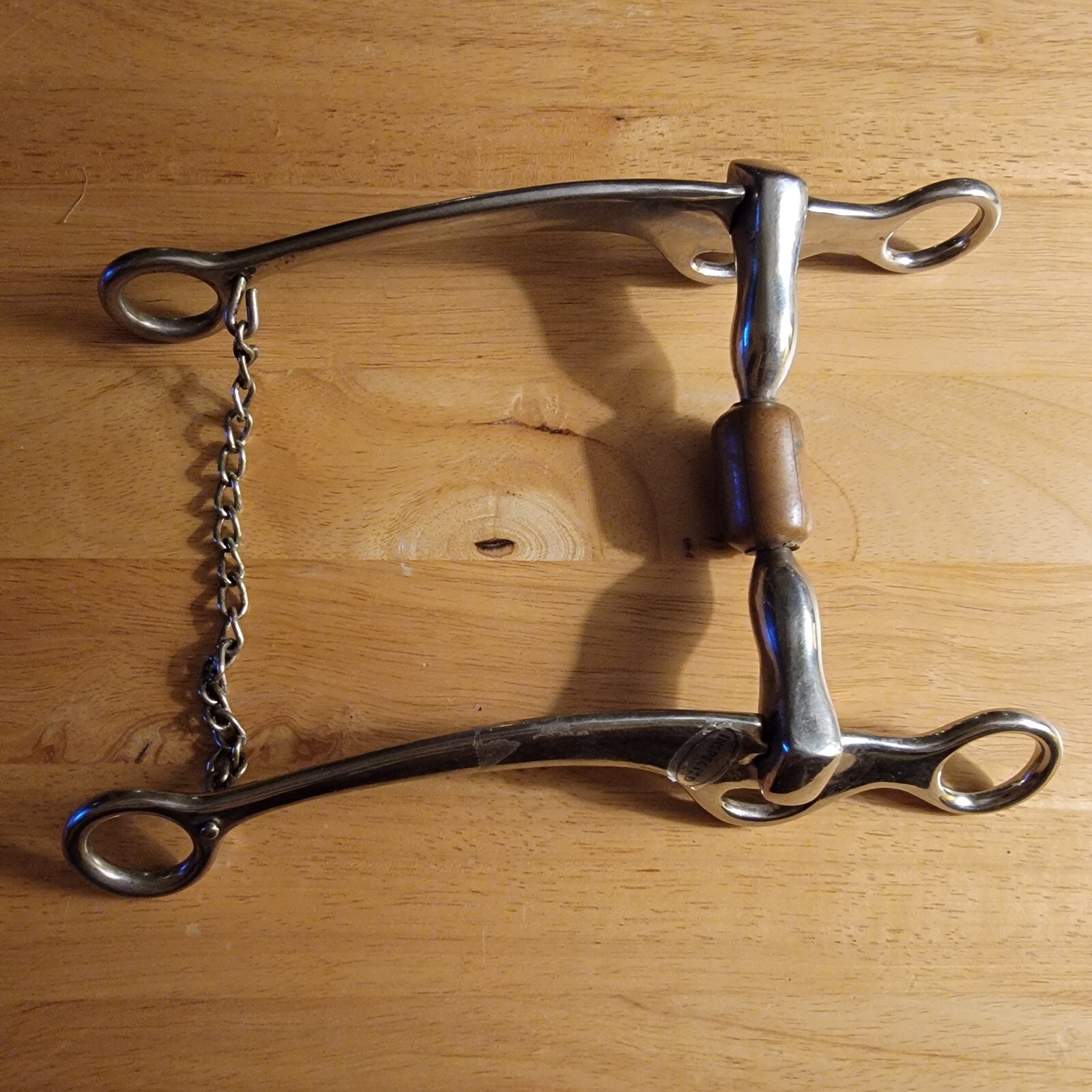 Stainless Steel Reining Bit 5.25" Jointed COPPER Roller Mouth and 9" Cheeks