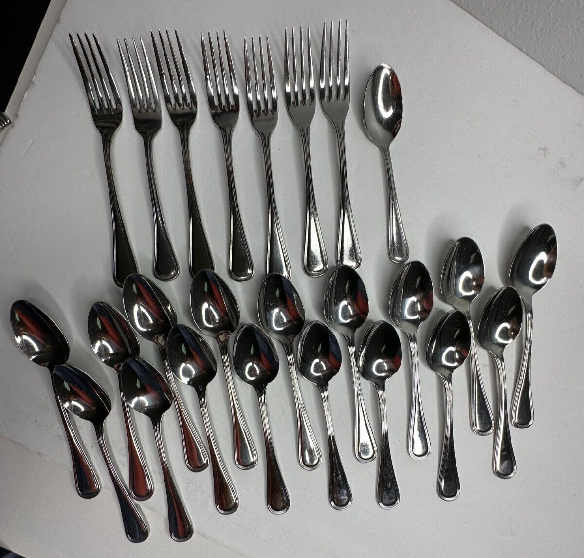Winco Shangri-La Glossy Stainless Flatware Replacement 25 Pc fork Spoon Knife