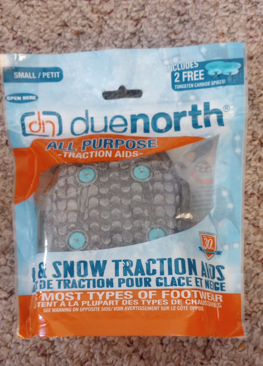 duenorth All Purpose Ice & Snow Traction Aids, Size Small/Petit, 2 Free Spikes