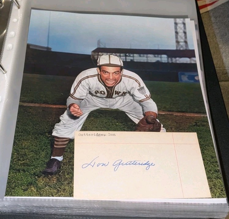 Don Guttridge St. Louis Browns Signed Cut With 8x10 Photo W/Our COA