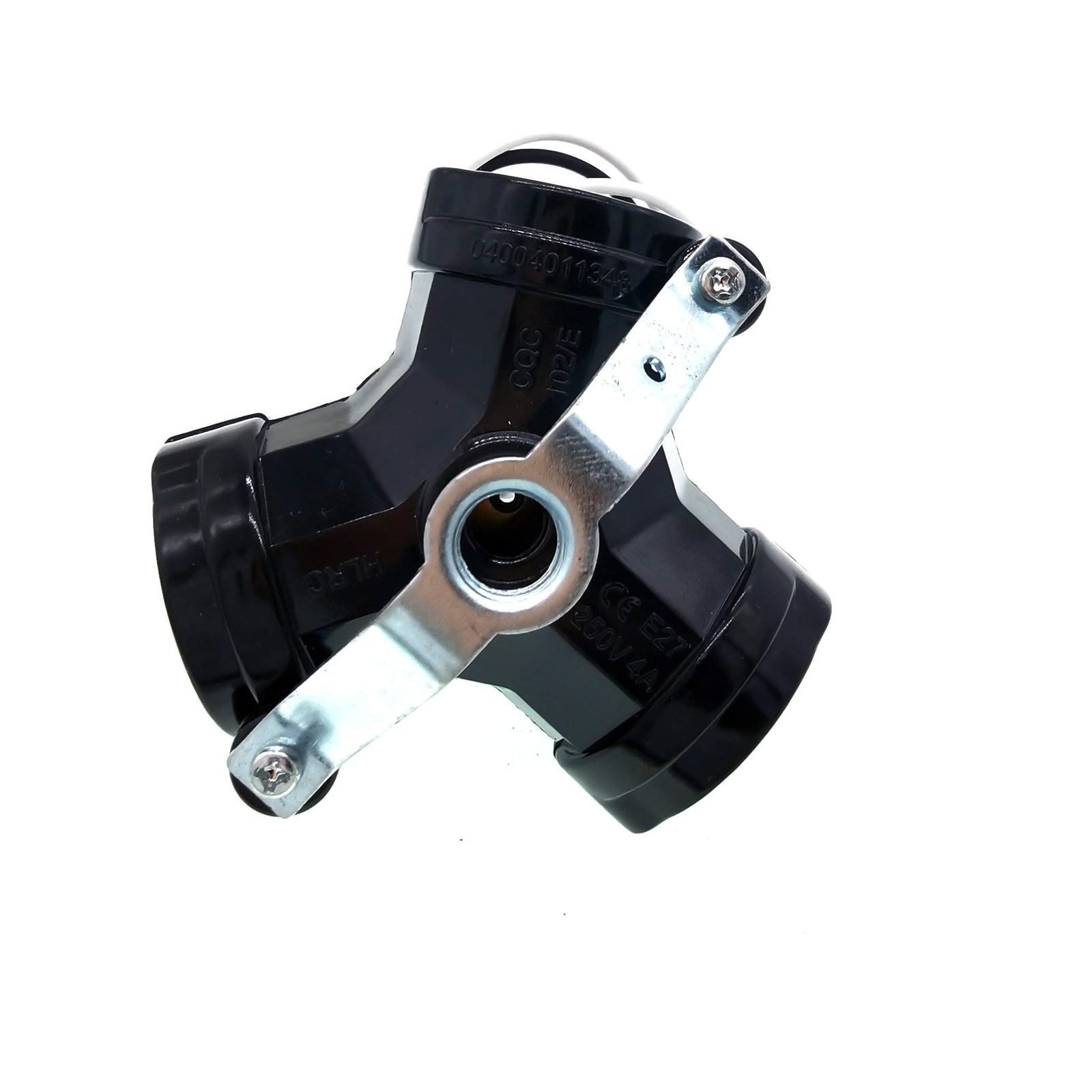 Medium Base 3 Light Cluster Socket,JNXQWE Phenolic Multi-Cluster black